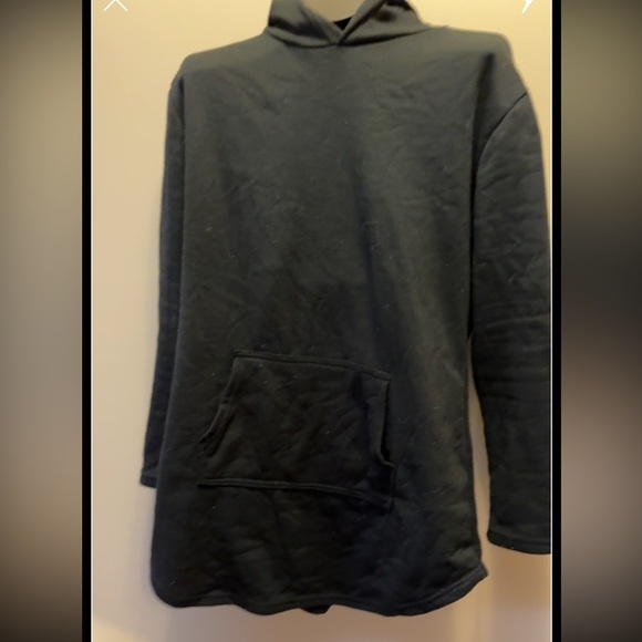 Vintage Tops - Vintage fleece icon black hoodie with pockets Sz L